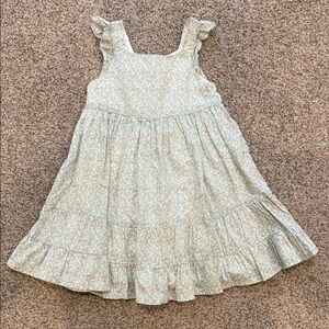 OshKosh B'gosh Mint Floral Ruffle Strap Dress